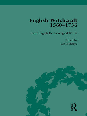 cover image of English Witchcraft, 1560-1736, vol 1